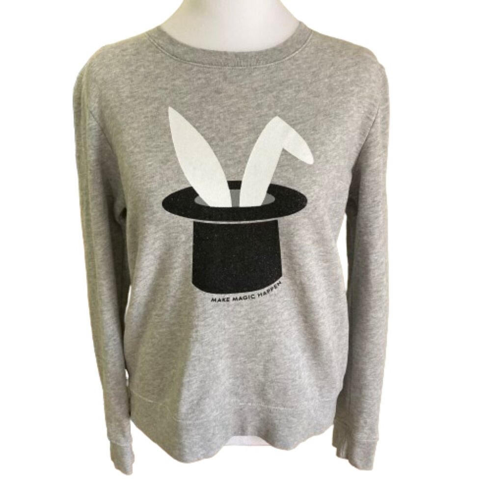 Kate Spade Broome Street Sweatshirt Magic Trick XS Cotton Long Sleeve Whimsical - Picture 2 of 9